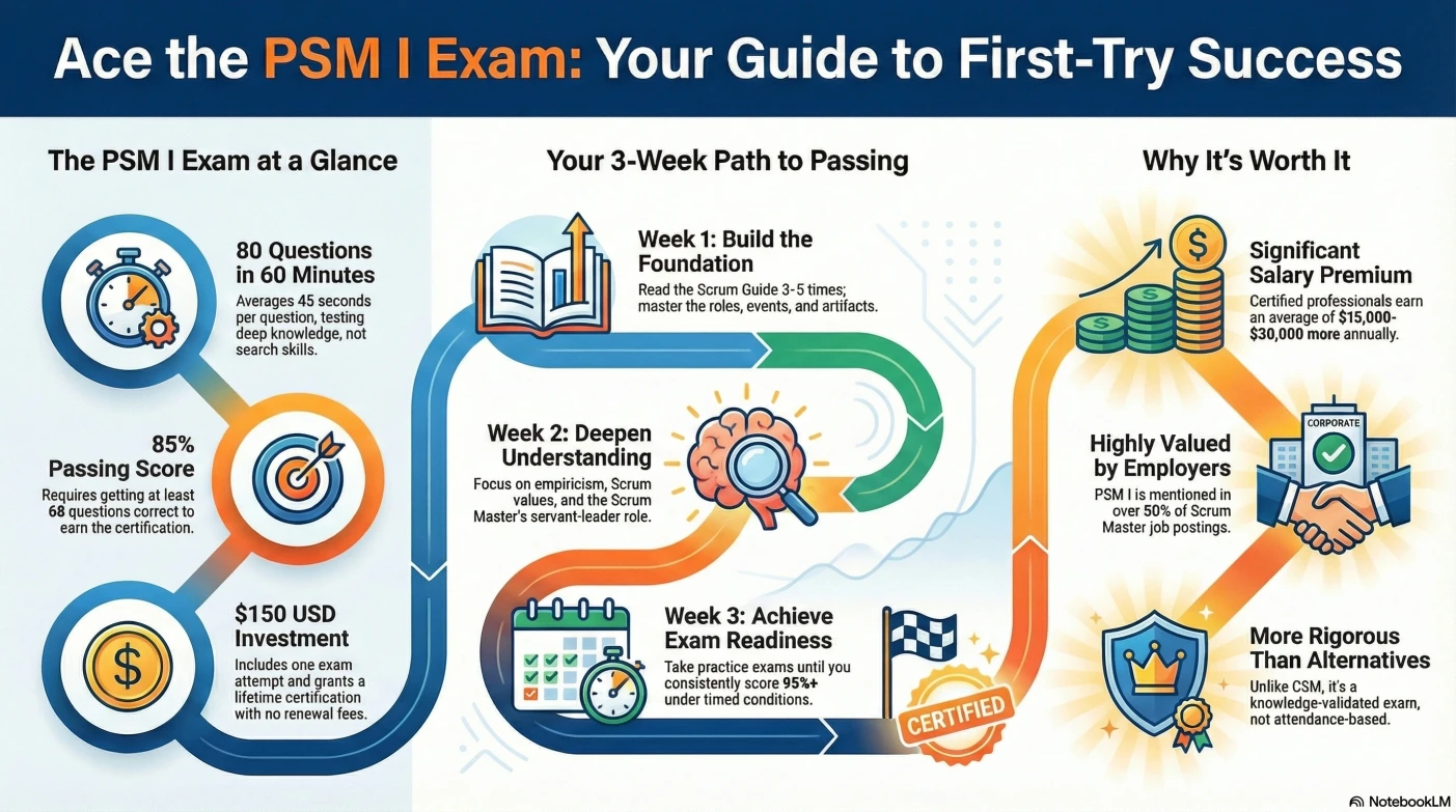 Psm Test PSM I certification Study Guide 2025: Pass at First Try