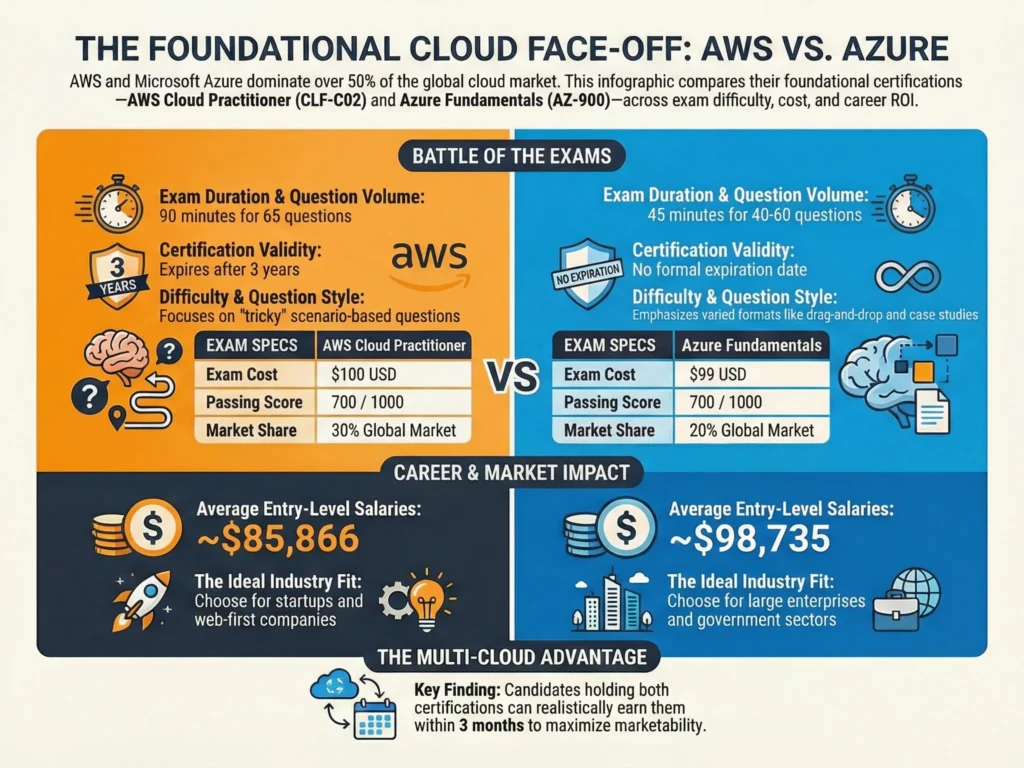 AWS Cloud Practitioner vs Azure Fundamentals 2026