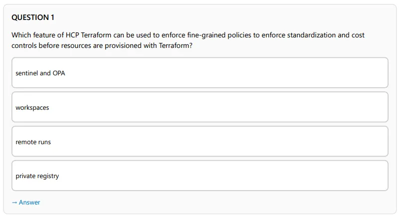 Which feature of HCP Terraform can be used to enforce fine-grained policies to enforce standardization and cost controls before resources are provisioned with Terraform