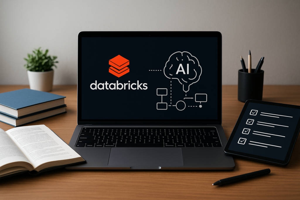 Databricks Certified Generative AI Engineer Associate study materials and workspace for exam preparation