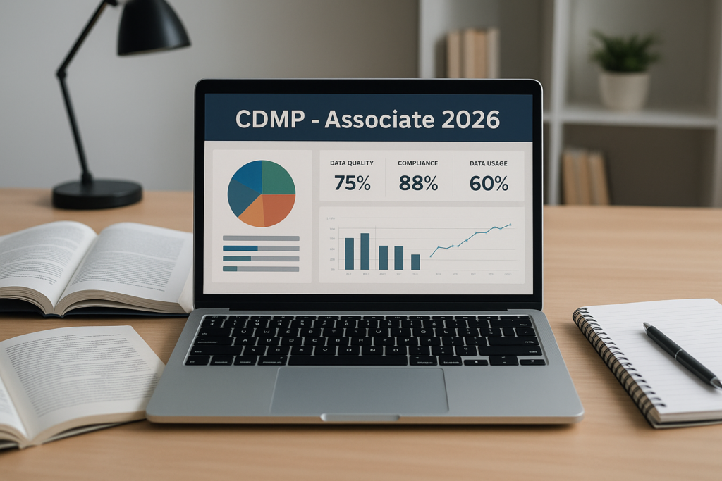 Study guide for Certified Data Management Professional (CDMP) – Associate exam preparation workspace 2026.