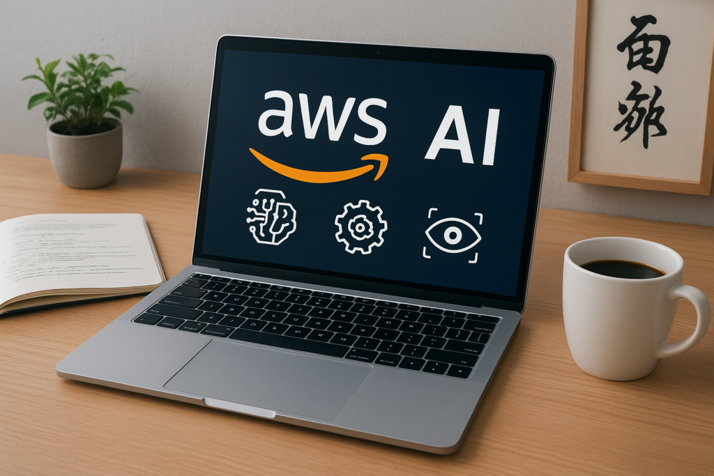 AWS Certified AI Practitioner study setup with Japanese language materials