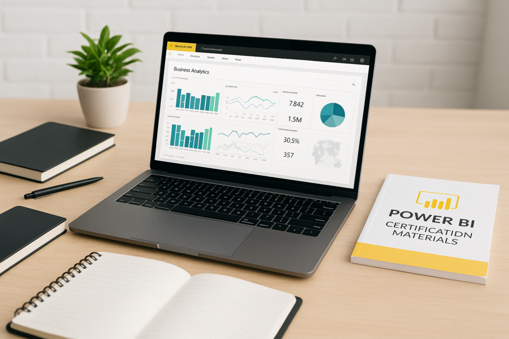 Study materials and Power BI dashboards for Microsoft Certified Power BI Data Analyst Associate exam preparation