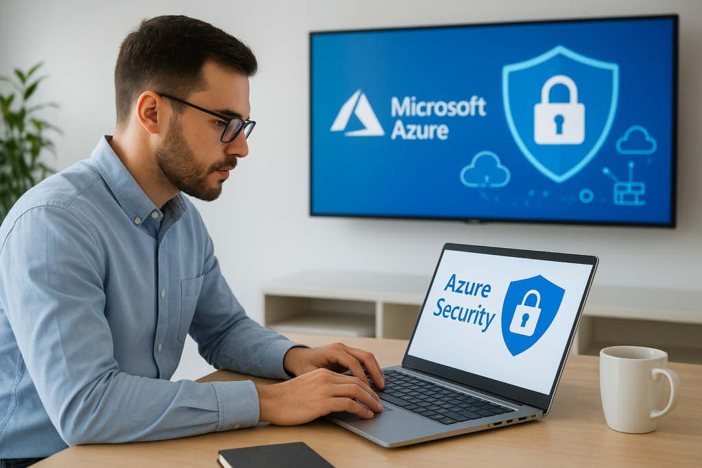 Microsoft Certified: Azure Security Engineer Associate study guide 2026 workspace with Azure security visuals